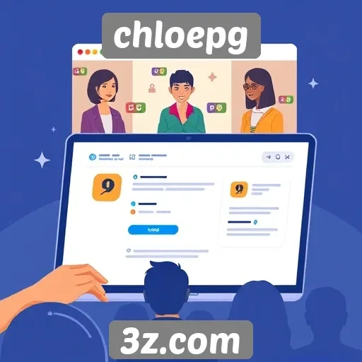 Comunity chloepg interage em eventos online